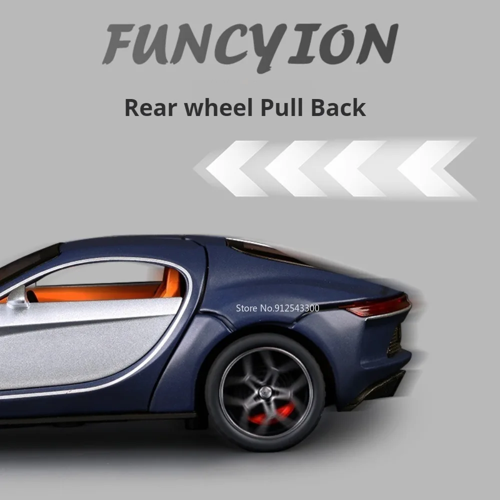 Modèle de voiture en alliage Divo atlantique 1:32, jouet en métal moulé sous pression, son et lumière, jouets à tirer, modèles de supercar de haute Simulation pour enfants, cadeaux