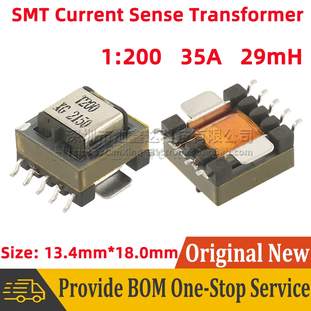 

2PCS SMD SMT Current Sense Transformer EE12.6 Precision 35A High Current sensor transformer Turns Ratio 1:200 29mH CT320-200
