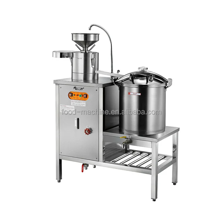 كامل الفولاذ المقاوم للصدأ التجارية الغاز التدفئة مطحنة فول الصويا حليب الصويا ماكينة صنع #2