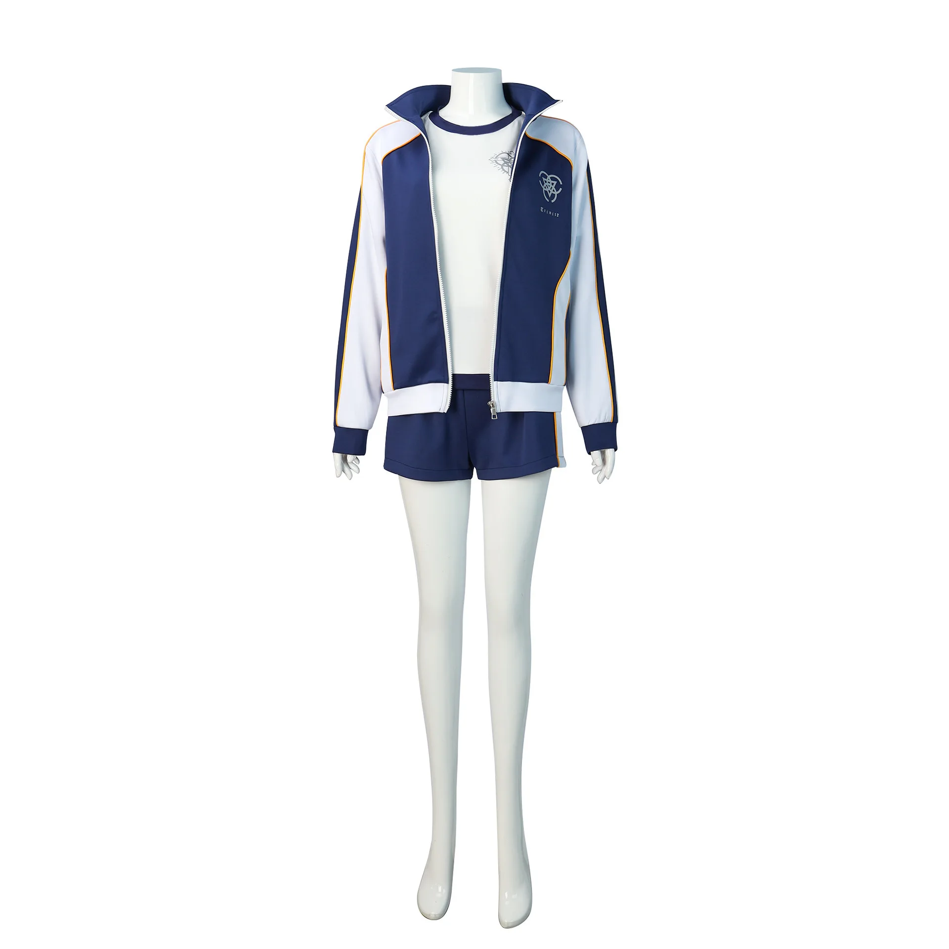 

Game Blue Archive Iochi Mari Cosplay Costume Women Girls School Gym Uniform Full Suit Blue Coat Shirt Shorts Halloween Role Play