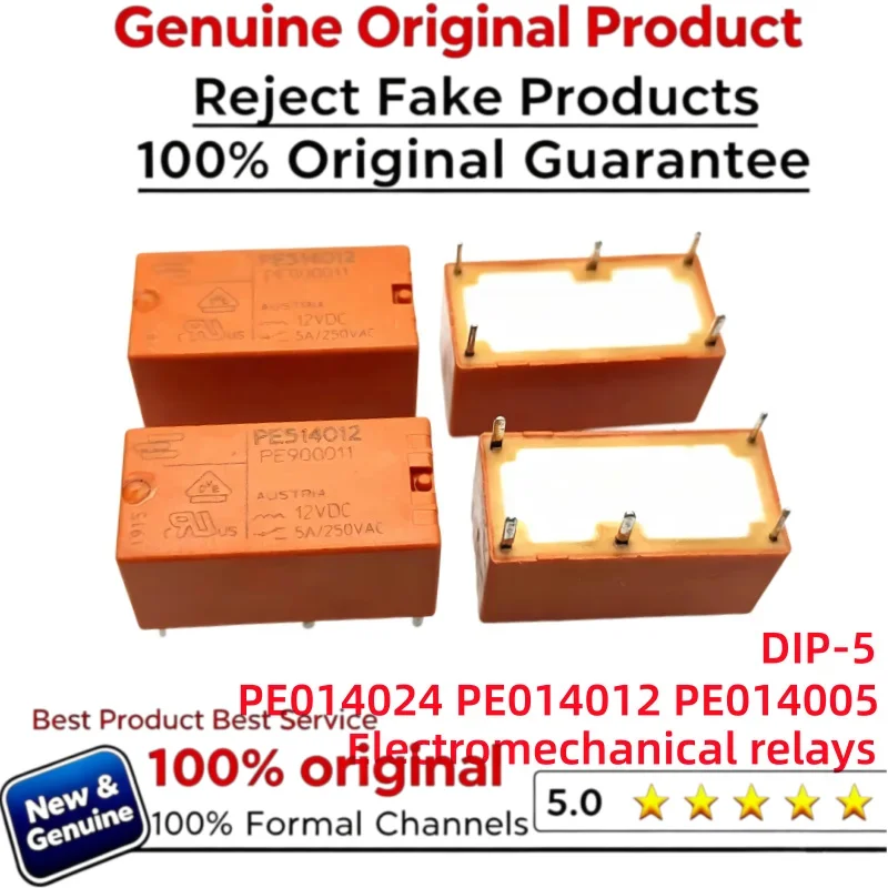 5pcs New Original PE014012 PE014005 PE014024 Electromechanical Power Relay 1393219-0 1393219-6 1393219-3 DIP-5