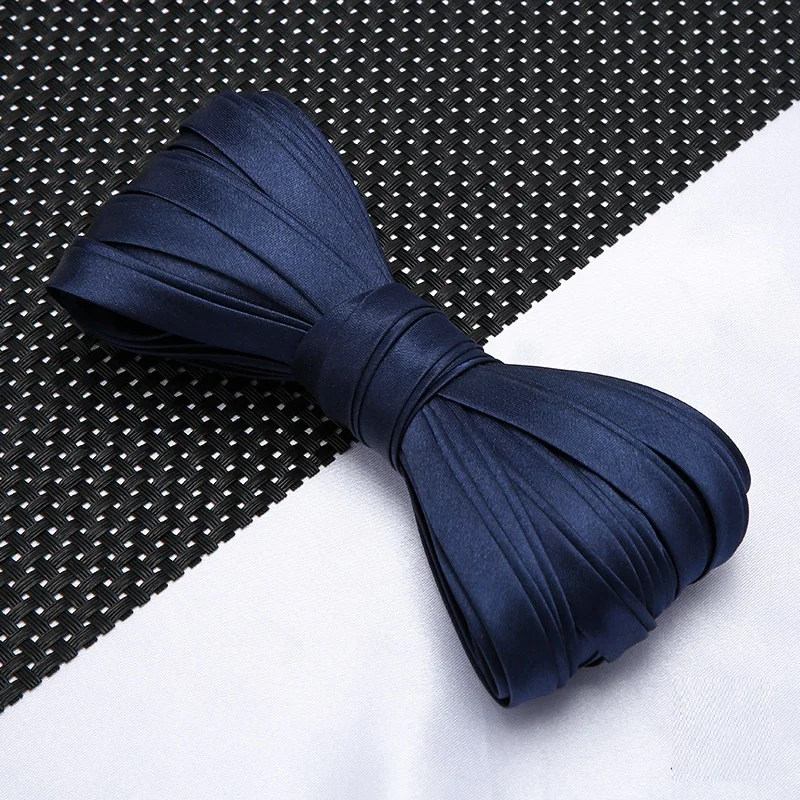 10 mm x 5 m Satin-Einfarbiger 4-fach gebügelfreier Schrägband - für Kragenbesatz, Cheongsam-Kantenverzierung & Heimtextilien – Detail 7