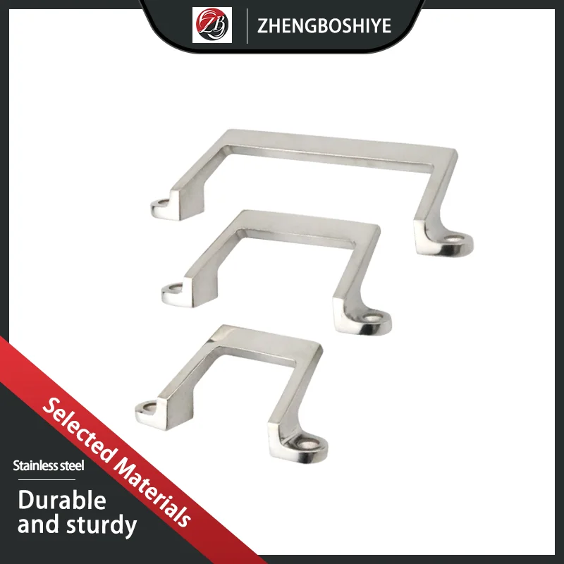 

304 Stainless Steel Offset Precision Cast Handle With A 45 Degree Inclined Solid Industrial Electrical Cabinet Door Handle