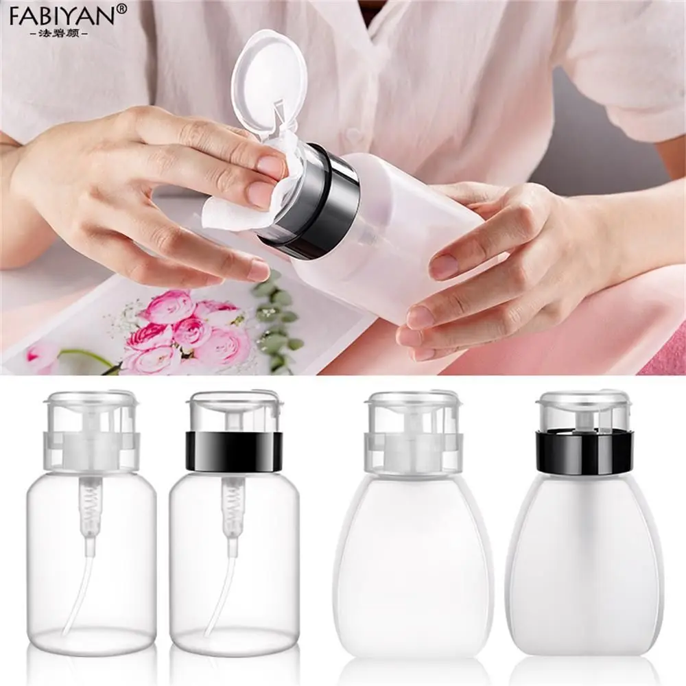 Gel Cleaner 250mL Dispenser Bottl Empty Plastic Refillable Bottles Nail Polish Remover Pump Dispenser Container Press Pumping