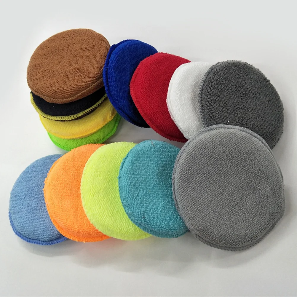 

10 pcs Microfiber Wax Applicator Pads Ultra Soft Foam Sponge For Car Polishing Waxing Glazing Sealant Application Double