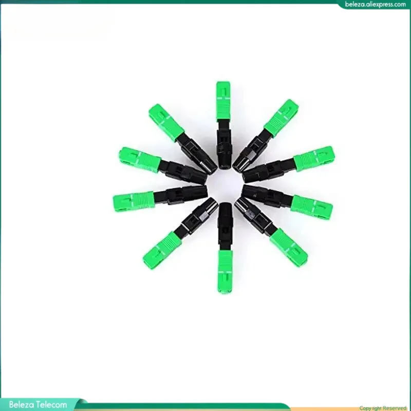 200PCS/box FTTH SC APC single-mode fiber optic SC APC quick connector SC APC FTTH Fiber Optic Fast Connector Free shipping