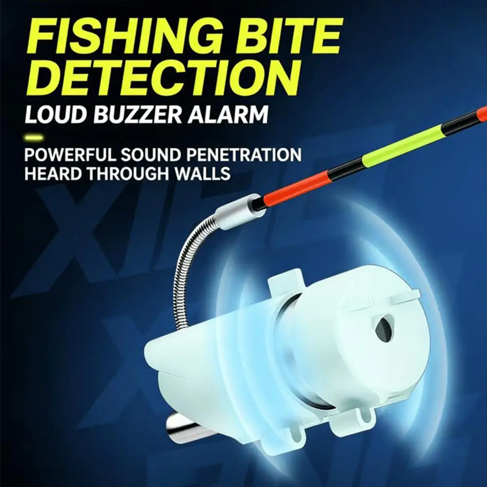 Alarma de Pesca con Flotador, Zumbador y Luz LED, Alerta Sensible a la Picada del Pez para Caña de Pescar, Ajuste Automático, Anti-Picada Falsa, Herramienta de Pesca