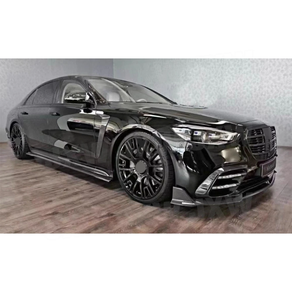 

for Benz S Class W223 S450 S500 2021-2023 Carbon Fiber Front Foglamp Fins Air Splitters Anards Body Kits Car Accessories FRP