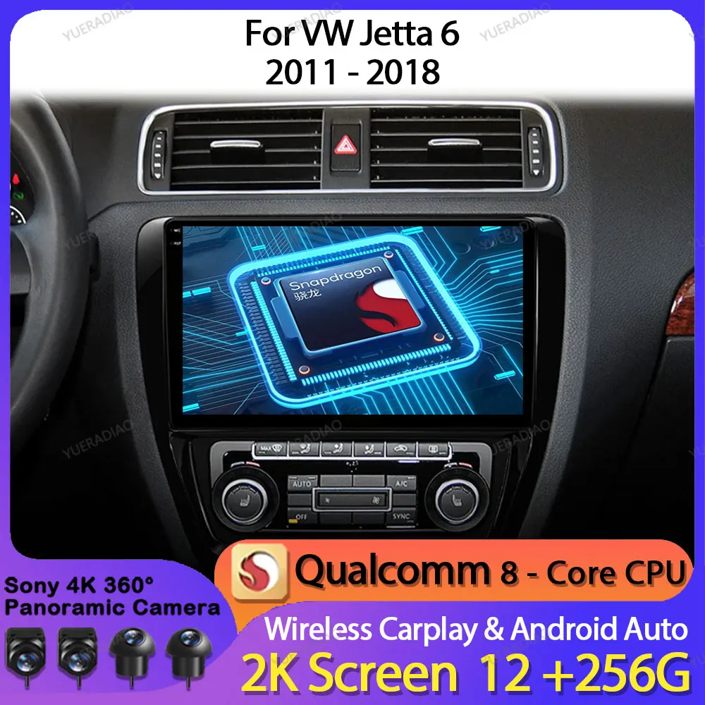 

Android 14 Car Radio For VW Volkswagen Jetta 6 MK6 Wireless Carplay Auto Head Unit Multimedia Viedo Player 4G WIFI Head Unit GPS