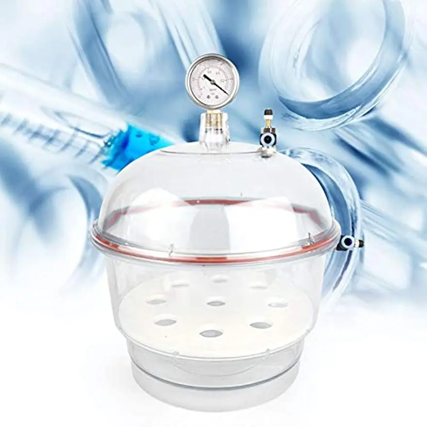 

Lab Vacuum Desiccators 15CM,Double Valve Polycarbonate Plastic Vacuum Dryer Laboratory Dessicator Dryer for Vacuum