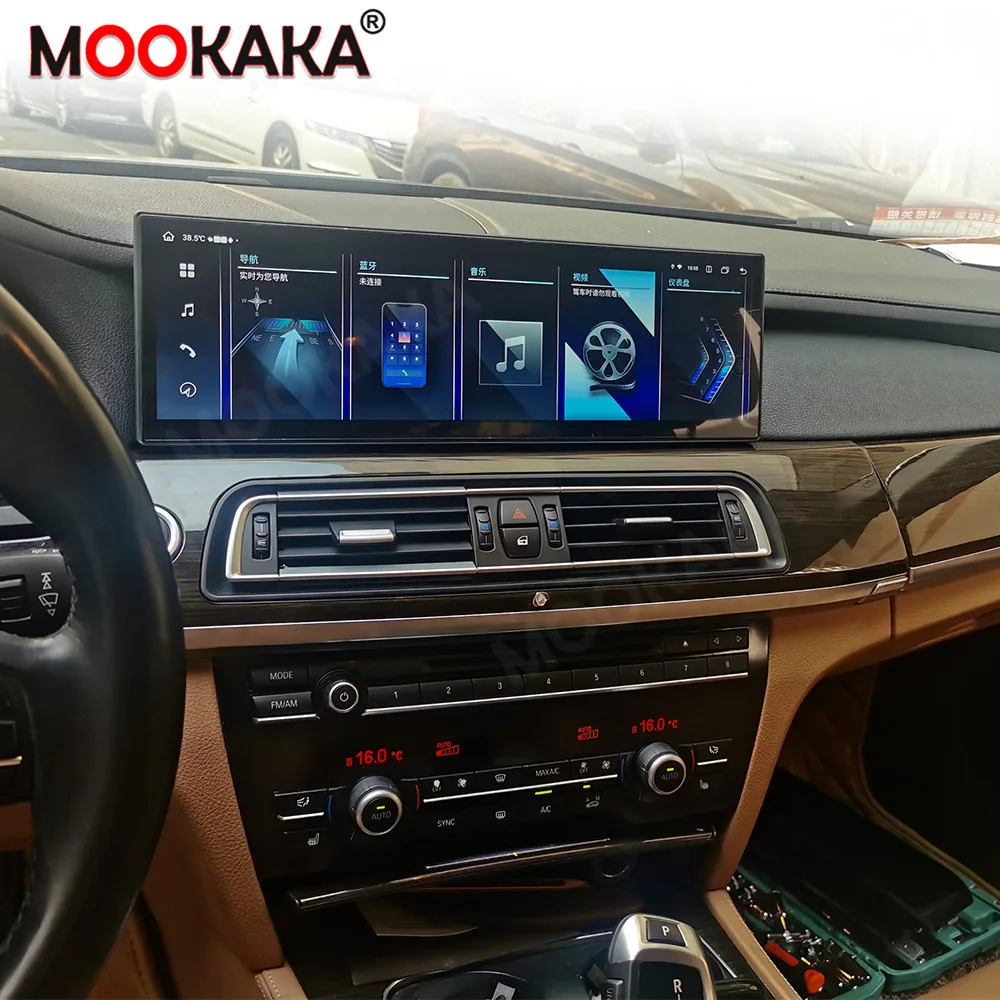 MOOKAKA 14.9 Inch Android 15 for BMW 7 Series F01 F02 F04 2009-2015 Car Radio Navigation Wireless CarPlay Auto Head Unit Video