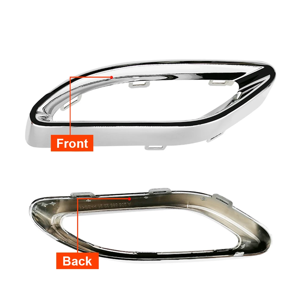 Left Right Rear Exhaust Pipe Trim Bezel Fit for Mercedes W177 A W238 E W205 C 2058852221 2058852321 Glossy Black/Silver