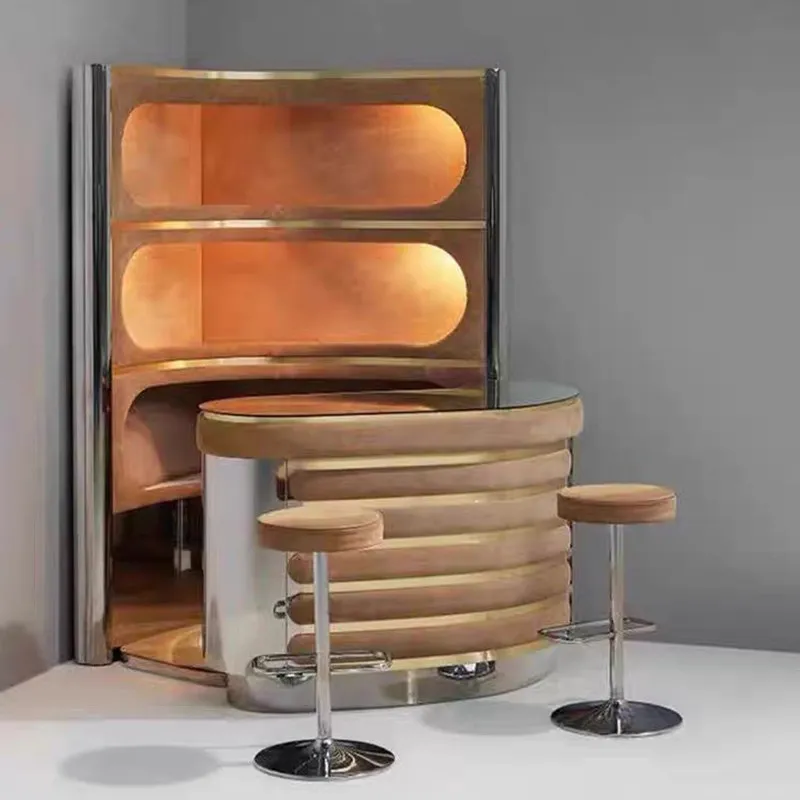 Italian Light Luxury Triangle Wall Wine Cabinet Household Retro Locker Luxury Art Storage High Cabinet
