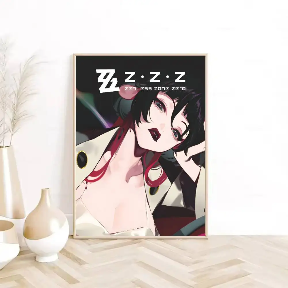 لعبة فيديو Zenless Zone Zero ملصق HD مثبت جدار مقاوم للماء غرفة المعيشة المنزلي غرفة نوم النوم بار الديكور الجمالي