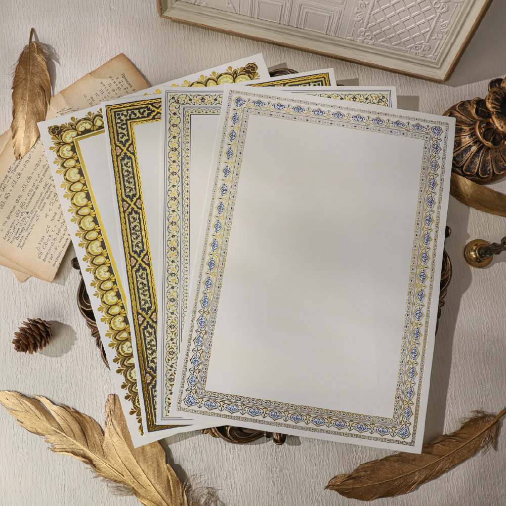 

Certificate Inserts Letterhead Certificates Wedding Certificates Vintage Patterns Classic A4 Foil Stamping Embossed