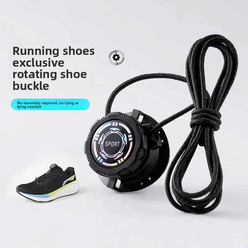 أحذية رياضية صديقة للكسول بأزرار دوارة: أحذية رياضية بدون ربطة عنق وغير ربطة مع أربطة أحذية سميكة باللونين الأسود والأبيض وأبازيم مقبض