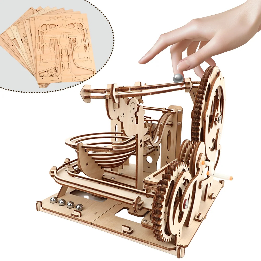 3D Track Ball Series Wooden Jigsaw Puzzle Family Parent-child Interactive Educational Game Adult Children's Holiday Gift