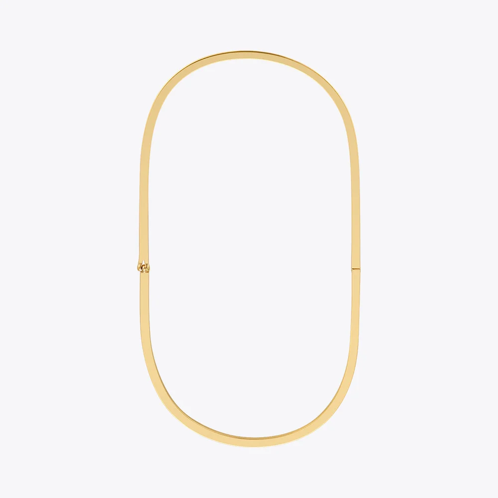 

Oval Choker Necklace For Women Wholesale Necklaces Gold Color Collares Fashion Gift Jewelry Office Christmas P223355