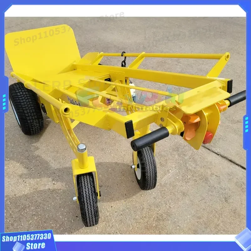 Heavy Duty Electric 4 Wheel Trolley With Winch For Lifting Inflatable Bounce House Cart Portable Power Dolly Mover Tool