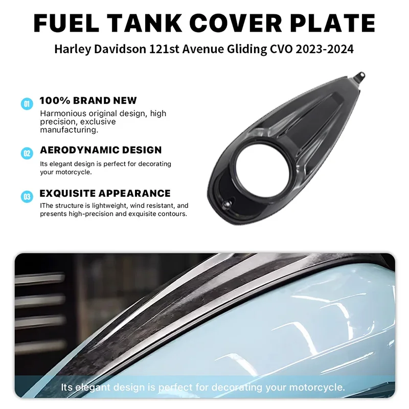 

For Harley Davidson 121 Avenue Gliding CVO 2023-2024 Rear Highway Gliding Motor Fuel Tank Cover Cap Fuel Tank Decorative Cover