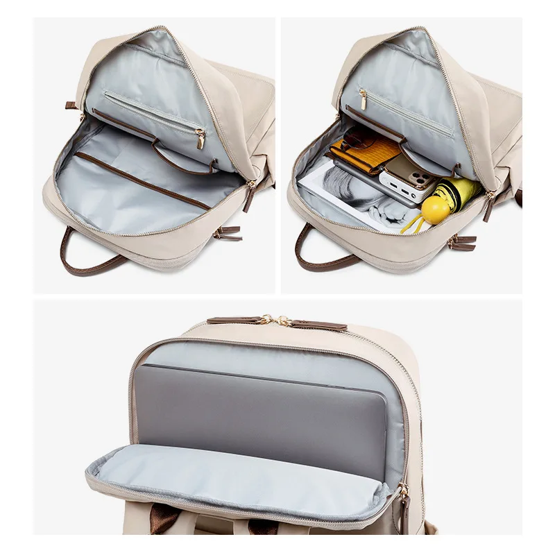 Zaino da donna, semplice, leggero, da viaggio alla moda, zaino per laptop da 15.5 pollici