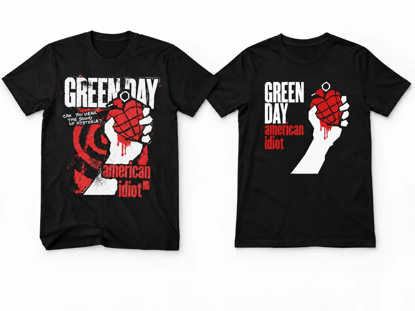 Green Day American Idiot Hysteria T Shirt Men's Women’s Rock Music Classic Band Tee Short-sleeved Women Fashion Street Top 1PC