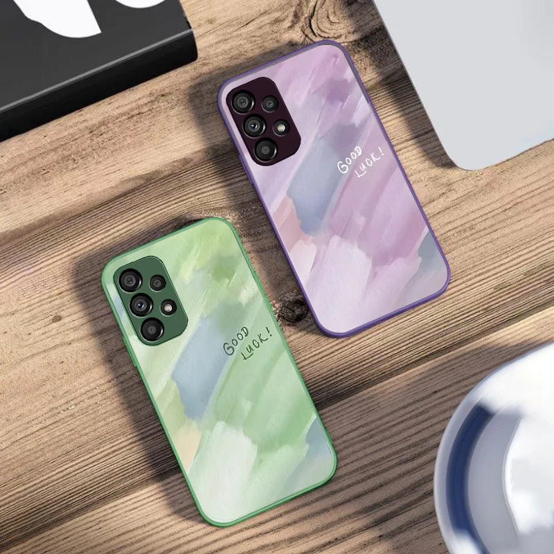 Little Fresh Watercolor For Samsung Galaxy S10 4G S20 11E 30 S21 21 22 S24 Fe Pro S23 S25 Ultra 5G S9 Tempered Glass Phone Case
