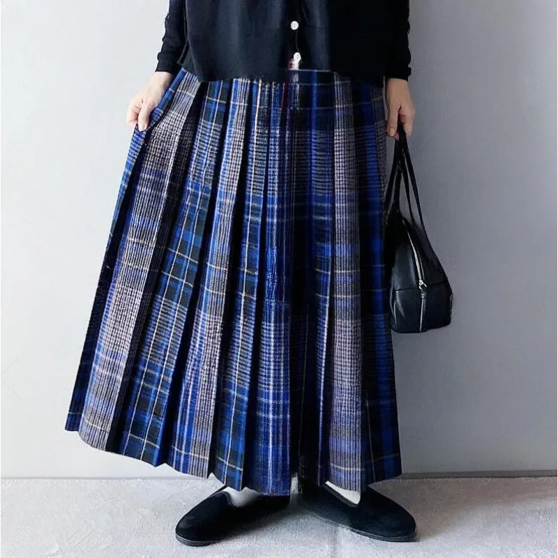 

Women Two Piece Sets Skirt Set Full Sleeve Sweaters Coats Long Skirts A Line High Waist Pleated Y2k Streetwear Elegant Autumn