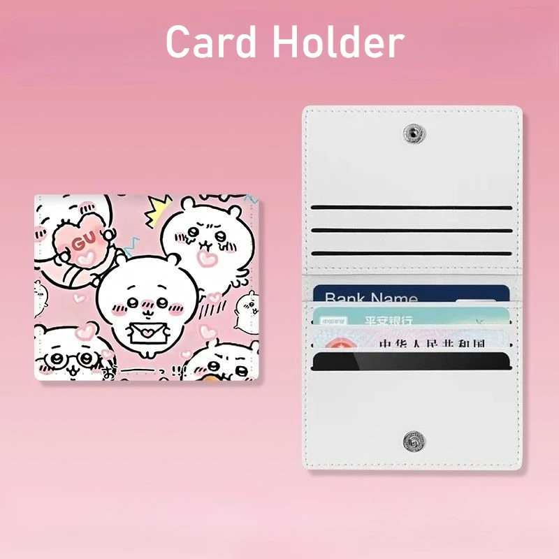 

Chiikawa Card Holder KT Cat Cartoon PU Multi Slot Wallet Bag Driver's License Credit Bank Card Compact Portable Birthday Gift