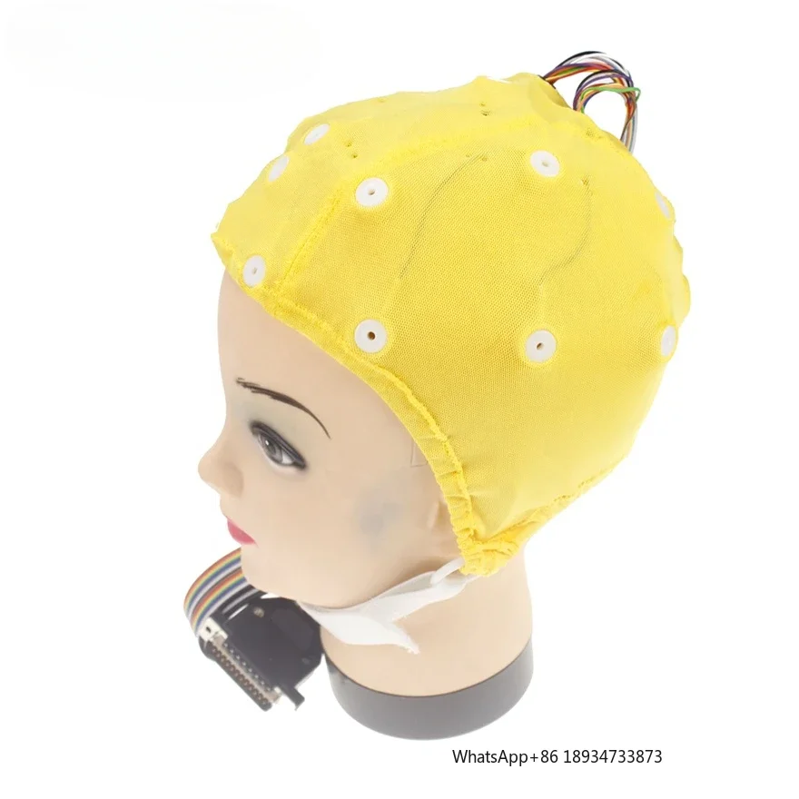 China Integrated Neuro-feedback EEG  brain Cap/Hat For EEG Device, Tin EEG Electrode Cap