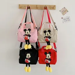 Bolsa de Ombro Mickey Mouse Disney, Bonito Cartoon, Bolsa Mensageiro Casual, Pacote de Viagem de Alta Capacidade, Anime Fashion Handbag