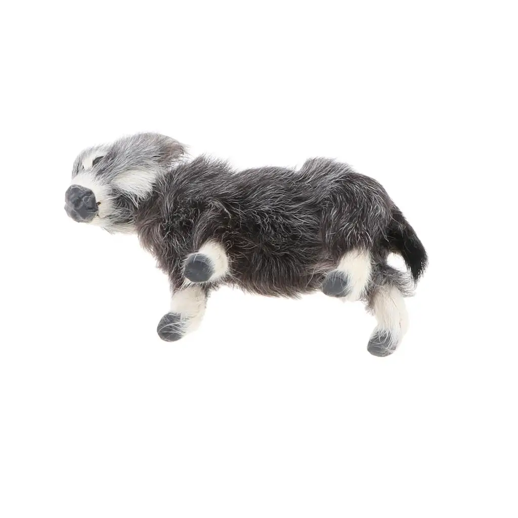 

Simulation Burro Model Faux Fur Stuffed Animal Doll Realistic Plush Toy Farm Collectible for Kids Gift and Showcase