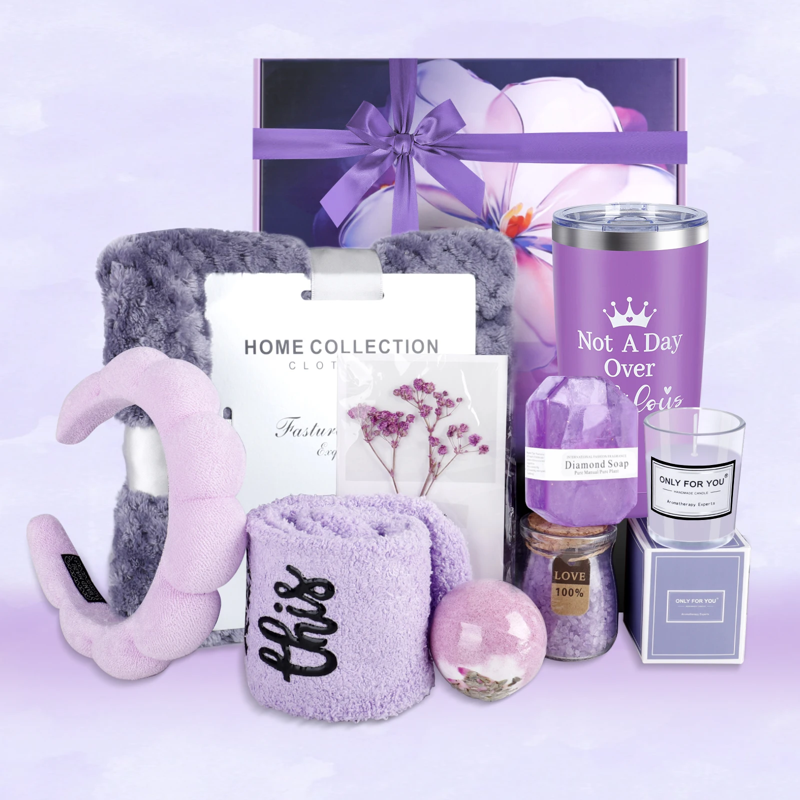 Ladies' Unique Birthday Gift Gift Set With Luxury Flannel Blanket - Valentine's Day or Mother's Day For Mom Wife Friend Sister