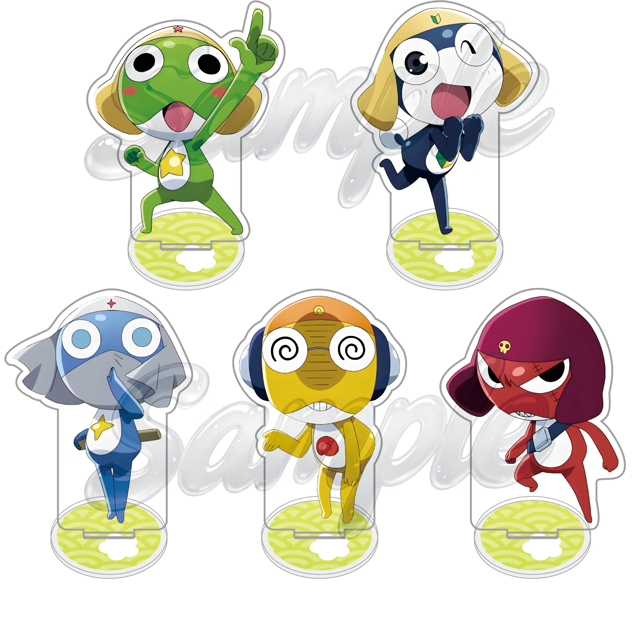 Anime Keroro Gunsou 10cm Acrylic Stand Giroro/Kururu Tabletop Decorations Accessories Decor Gifts Exquisite Products Keychain