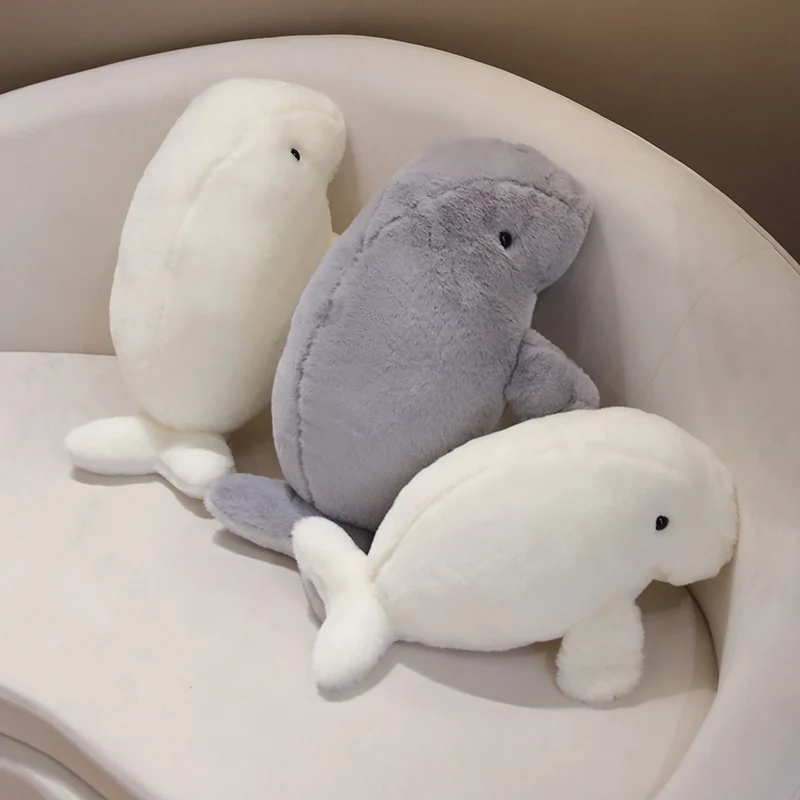 Kawaii Manatee Anime Cute Dugong Plushie Sea Cow Plush Toys Lifelike Animals Simulation Stuffed Doll Kawai Toy Gifts Kids