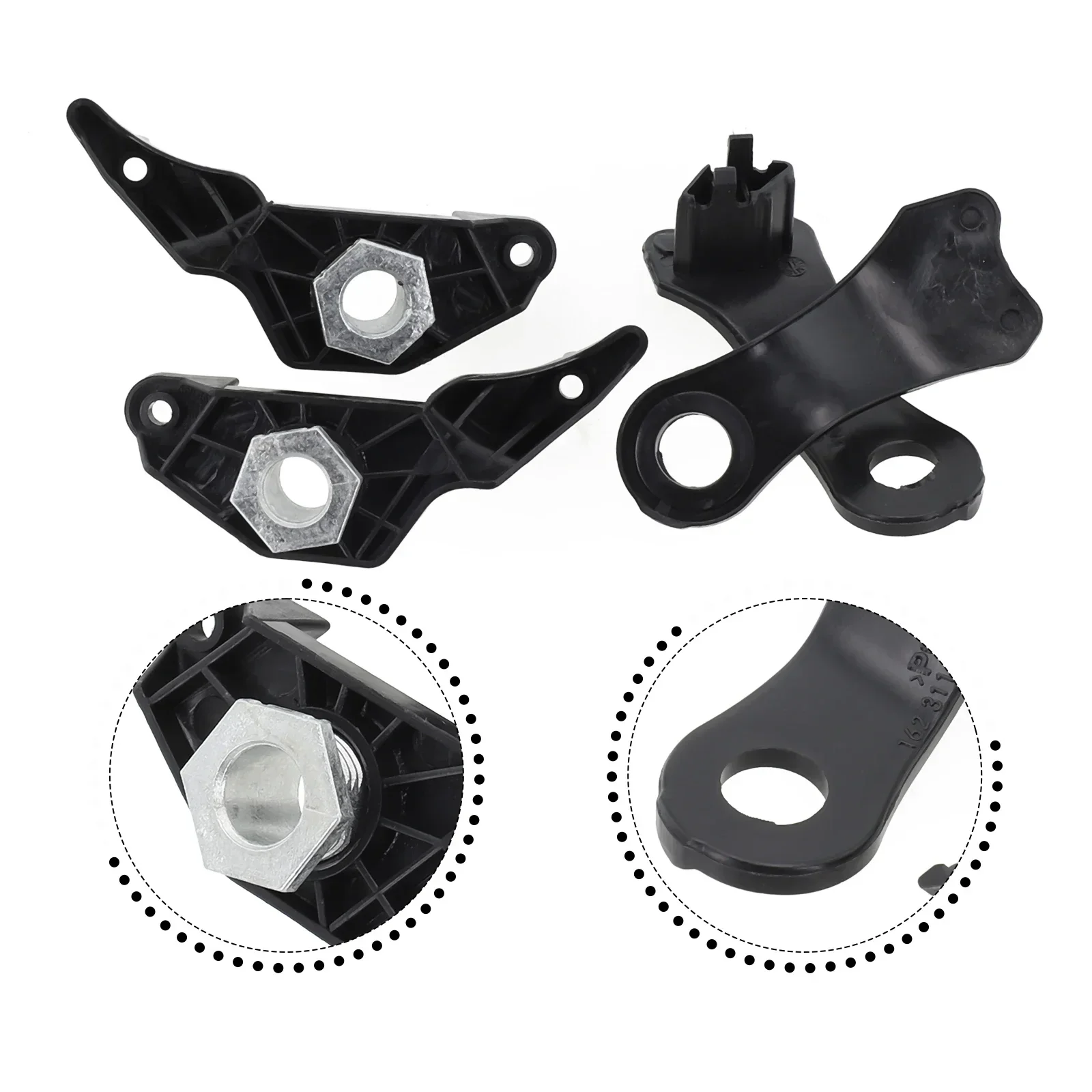 4×Car Front Headlamp Repair Kit Bracket Clip Right+Left Headlight Repair Brackets For BMW E60/E61/525i/530i/540i/545i/550i