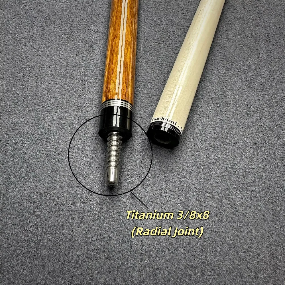 CUE-X HQ2 مجموعة جديلة البلياردو الذهبي خشب الصندل 2 قطعة عصا البلياردو شعاعي مشترك 12.5 مللي متر طرف أنبوب الكربون رمح #3