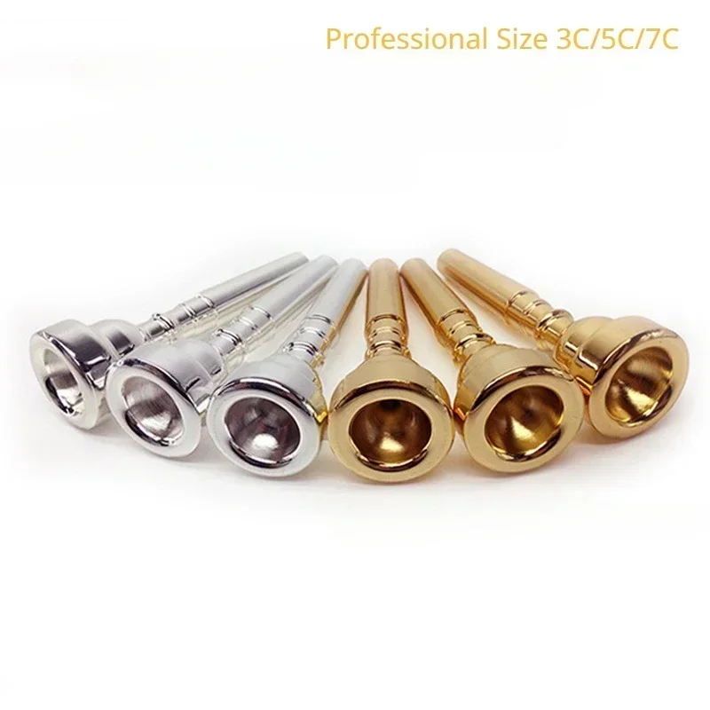 

Professional Brass Trumpet Mouthpiece Silver-plated Standard Trumpet Mouthpieces 3C 5C 7C Brass Musical Instruments Accessories