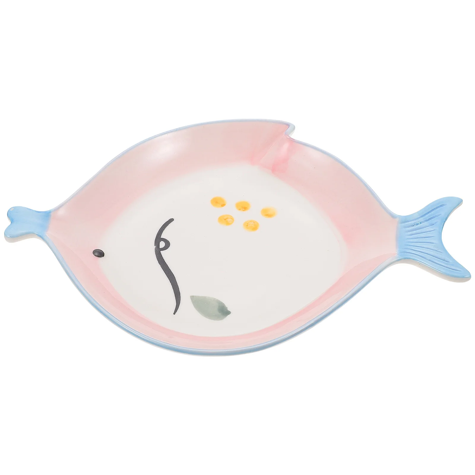 

1Pcs Fish Serving Plate Creative Ceramic Tableware Fruit Tray for Picnics Banquets Bread Holder Fruit Tray Ceramics Cake Dish