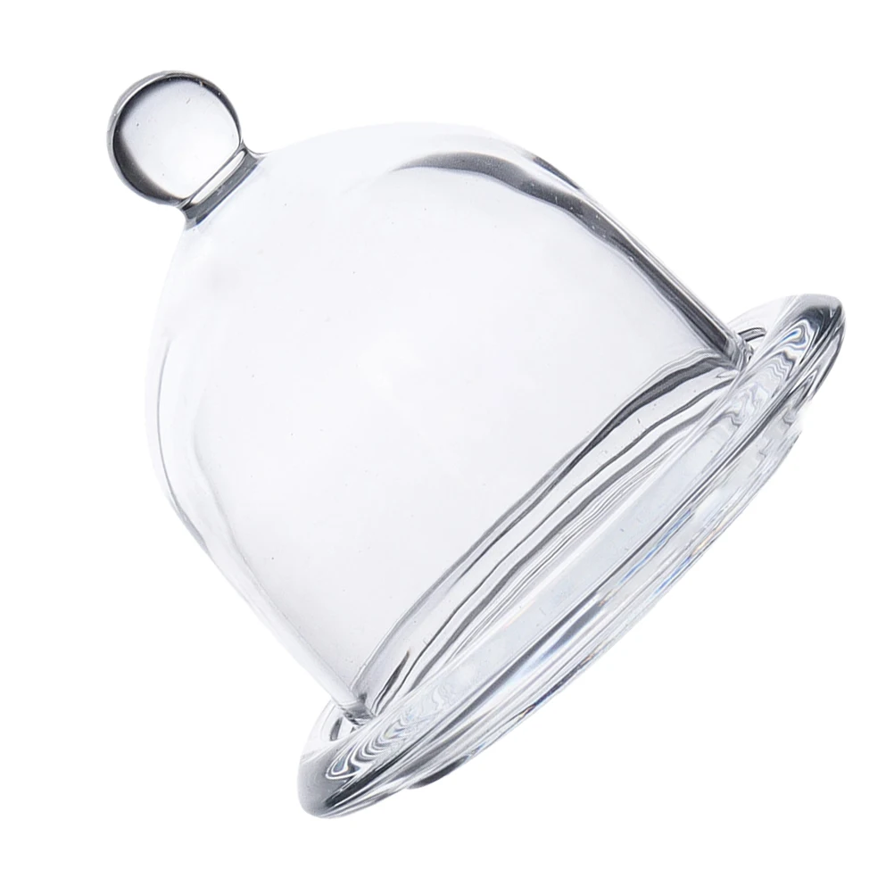 

1 set Dustproof Dessert Plate Mini Cake Tray Glass Lid Cover Small Container Elegant Presentation Pastries High Quality Material