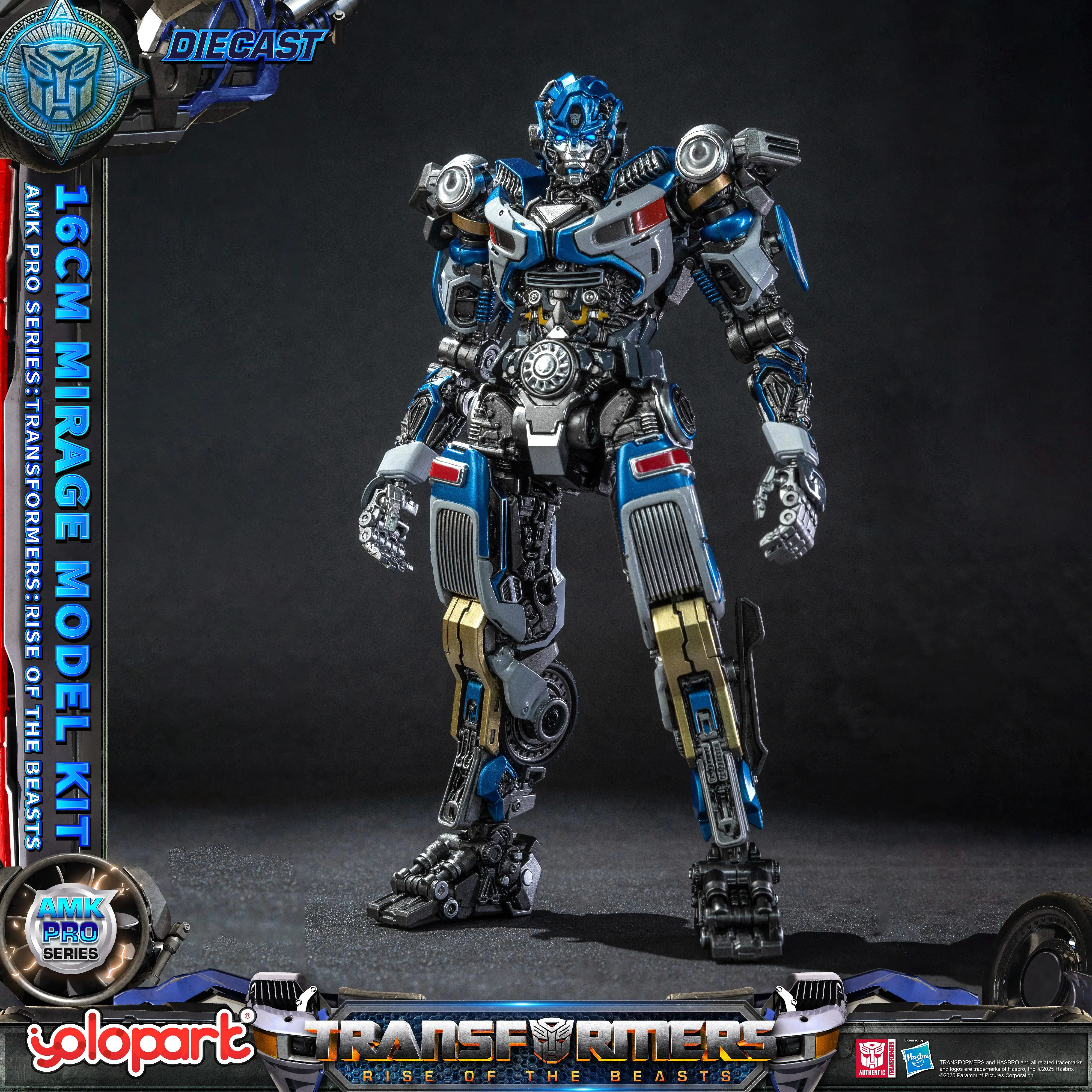 YOLOPARK Transformerson Mirage Figures Toy TRANSFORMERS : Rise of the Beasts AMK PRO Series 16cm Mirage Model Kit Gift For Boy