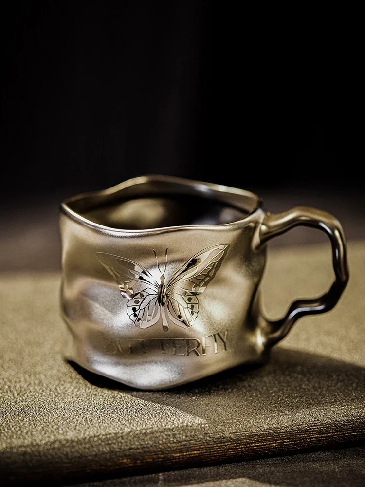 Light luxury high-end ceramic women's high-value mug creative home office elegant and good-looking coffee cup