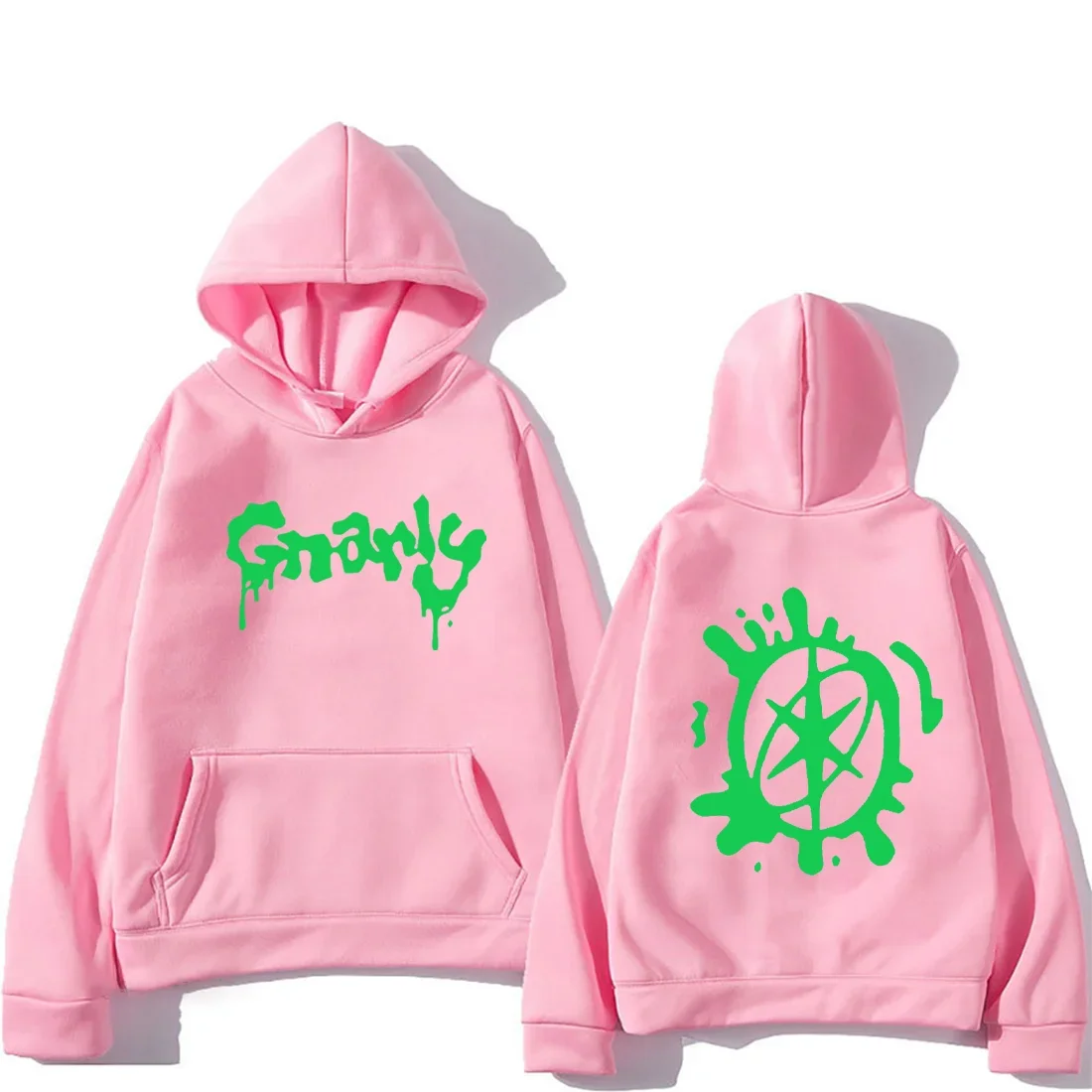 Katseye Merch Gnarly Logo Printed Hoodie Men Women Casual Oversized Hoodie Hip Hop Streetwear Vintage Fleece Long Sleeve Clothes