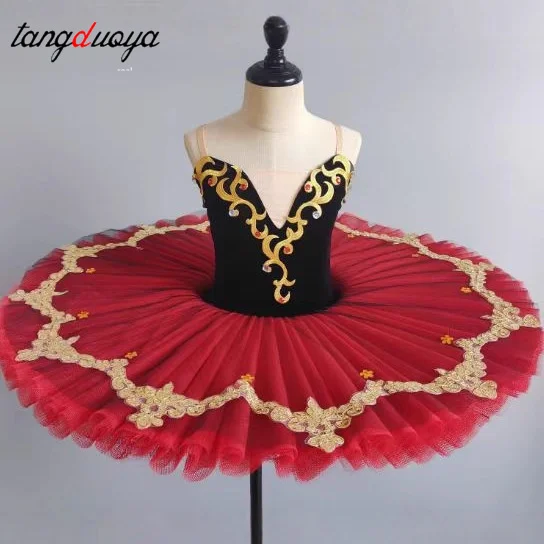 

Балетное платье, костюм для выступлений для взрослых и детей, красное лебединое озеро, блинная пачка, балерина, вечерние танцевальный костюм, балетное платье для женщин и девочек