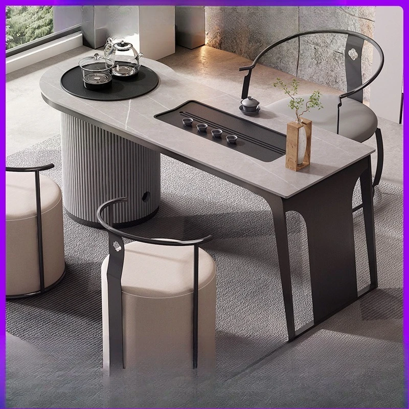 Italian rock slab minimalist light luxury modern simple small apartment living room household rectangular marble rock