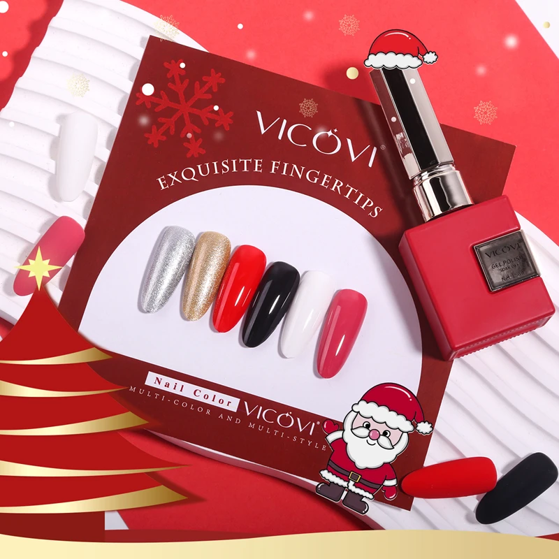 

6 Color Nail Polish Gel Set New Autumn And Winter Popular Christmas Solid Color Scheme Serie Used In Nail Salons For Nail Art