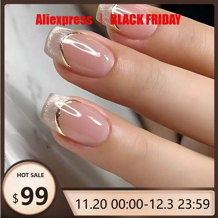 

Набор накладных ногтей, 24 шт., розовые градиентные французские кончики с кошачьим глазом, звездным небом, овальные накладные ногти, идеальный подарок для девочек