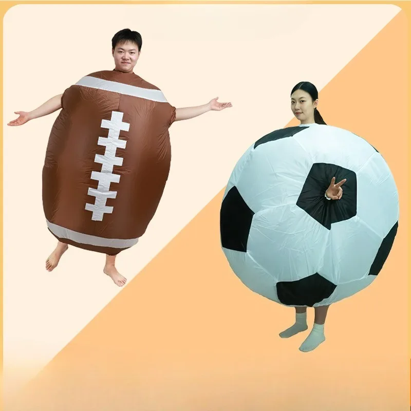 

Football inflatable suit inflatable football suit Halloween party costume pretending to be a fun dress up of football and rugby