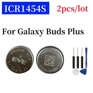 Bilashmart 2/lot Replacement EVE ICR1454S 1454 3.7V 85mAh Battery Galaxy Buds+ /Buds Plus TWS Headphone Battery + Free Tools