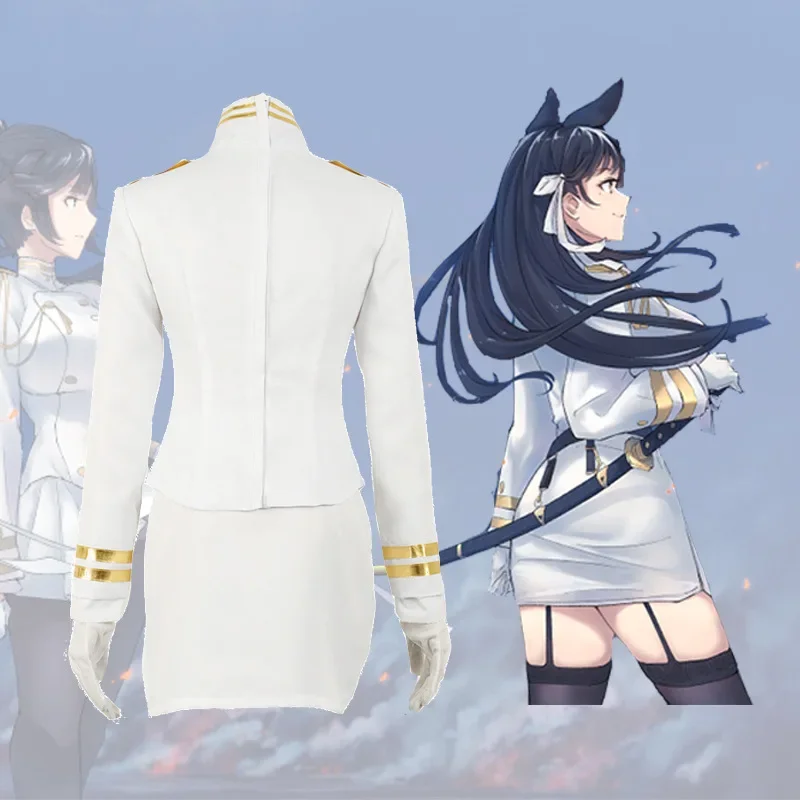 Azur Lane IJN Takeao Atago Mastiff Dog Cosplay Trajes, Uniforme Menina Sexy, Terno de Halloween, Saia de Quadril das mulheres